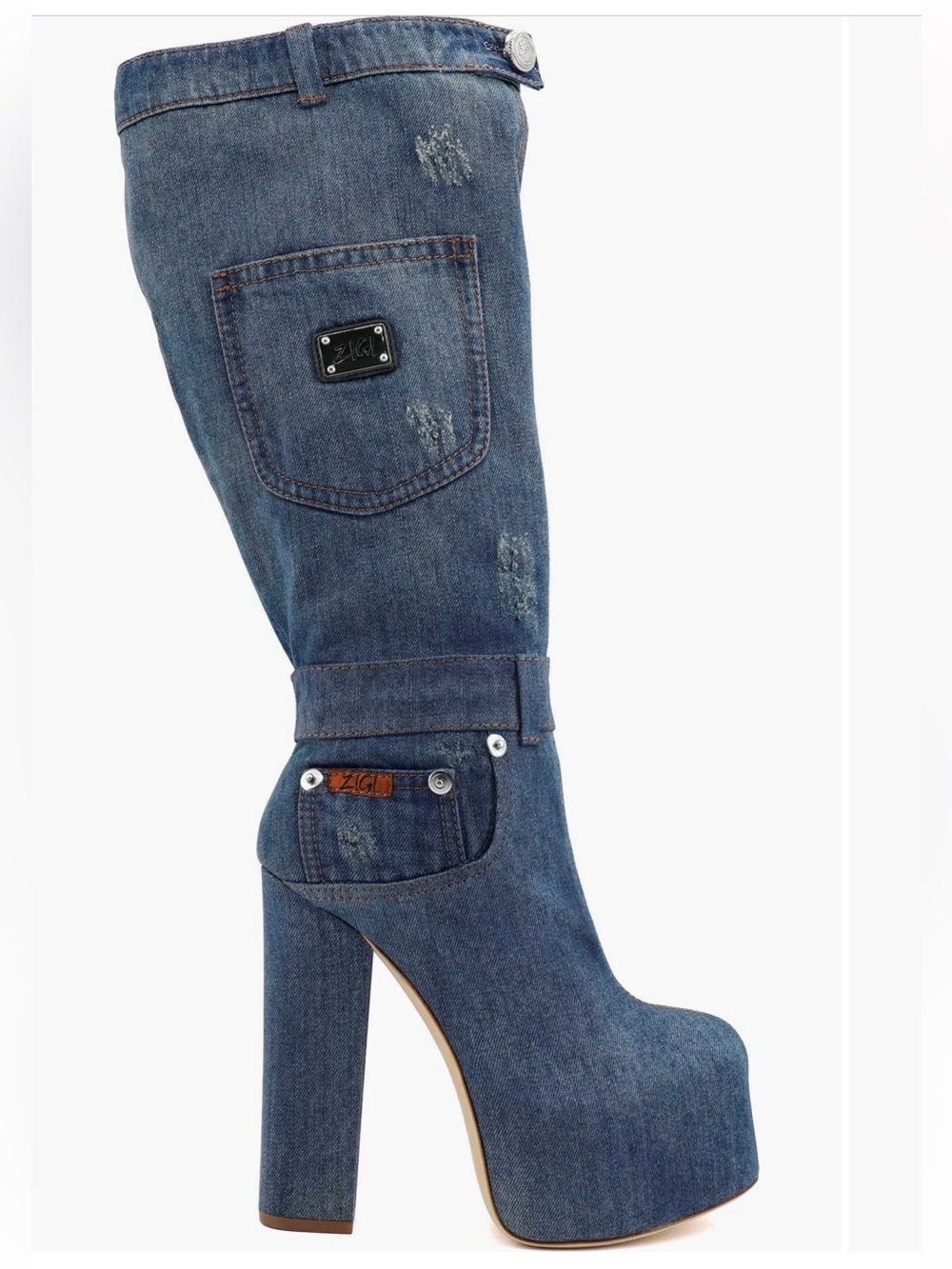 Women's Slate Blue Suede Ankle Bootie